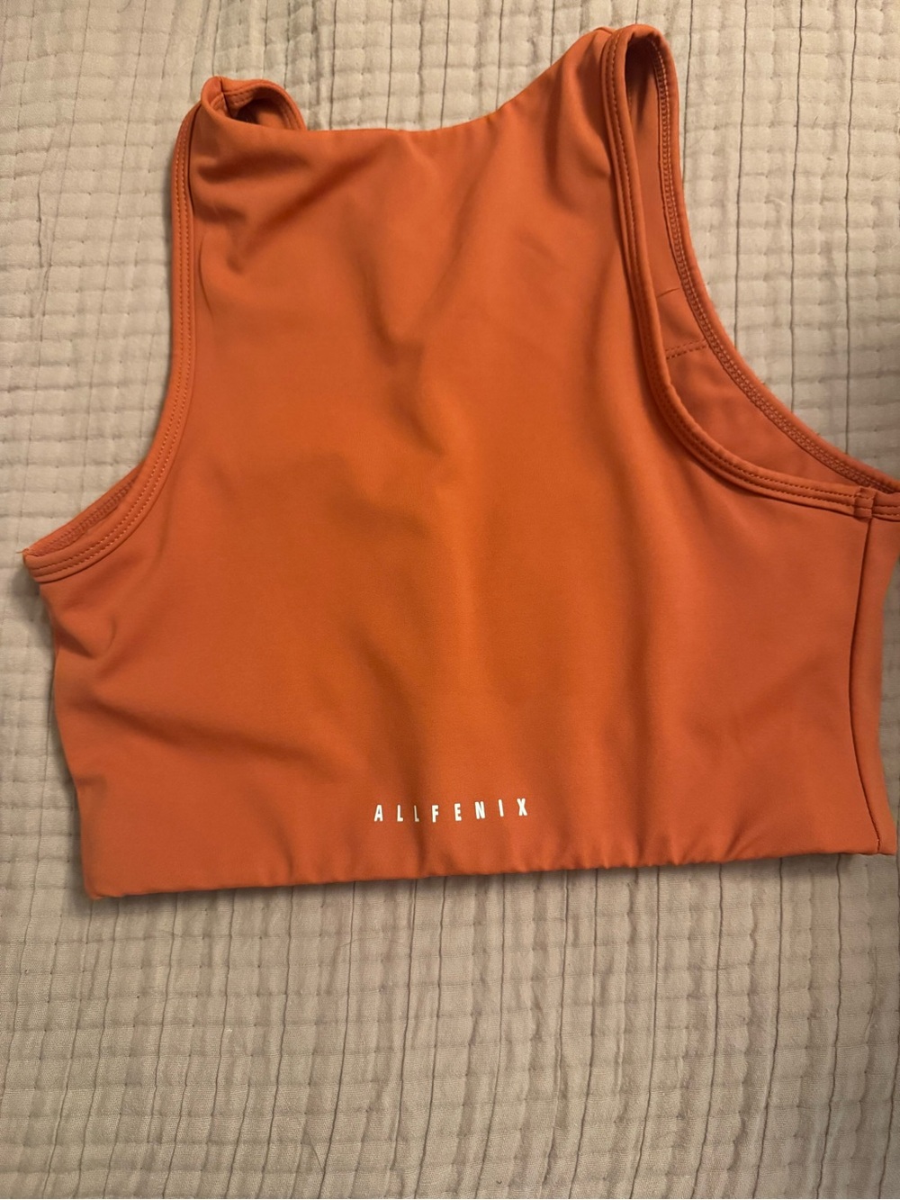 Alfenix Women's Orange Racerback Sports Crop Top